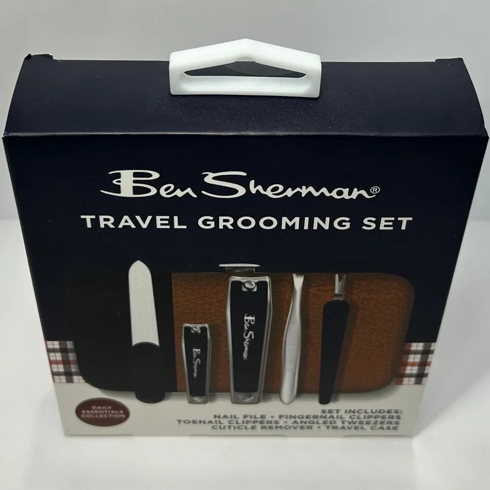 Ben Sherman Travel Grooming Set 5-Piece Manicure Kit with Case New